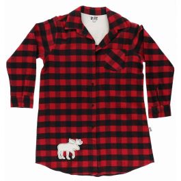 Plaid Flannel Moose and Squirrel Shirt Button Down